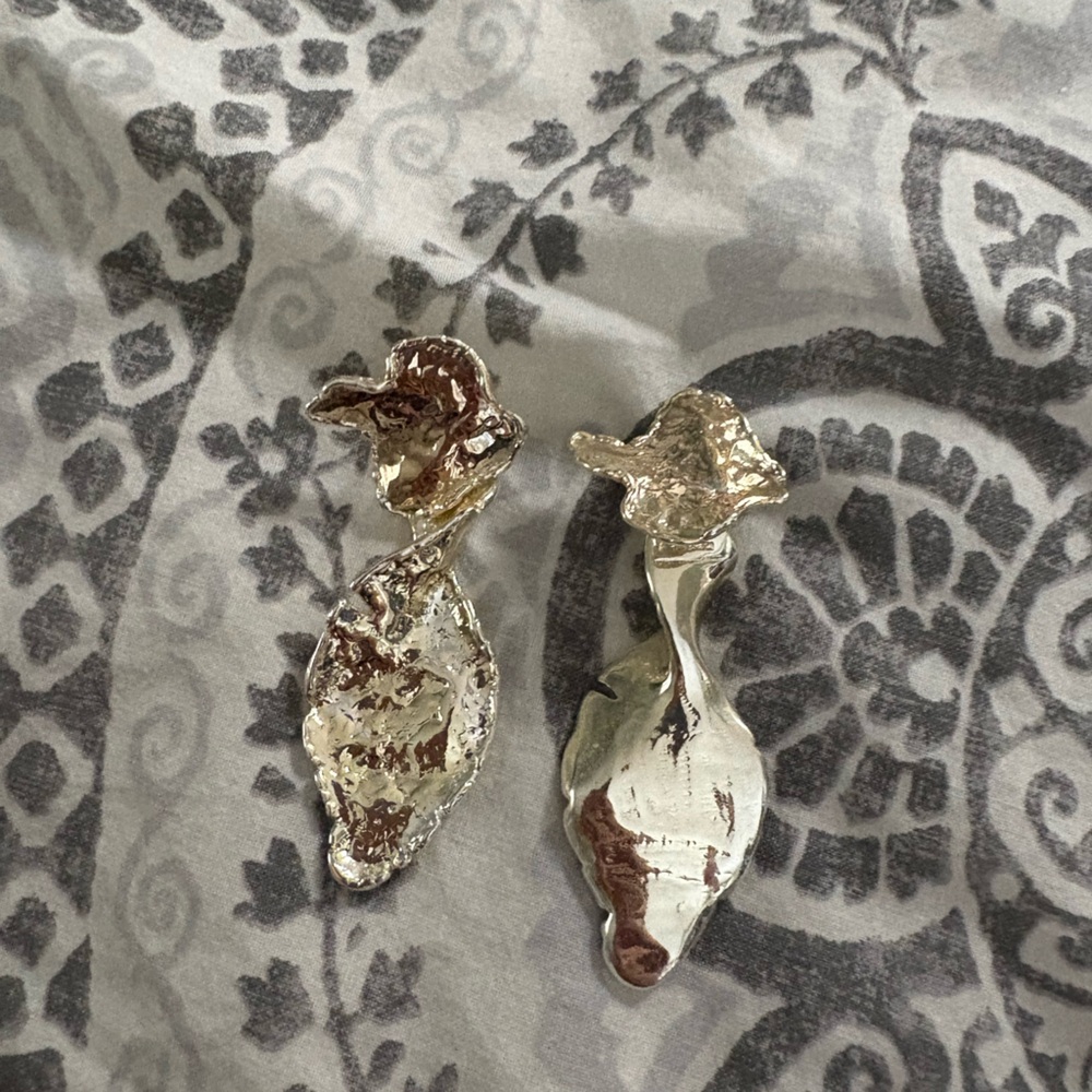 Pilgrim Silver Abstract Earrings